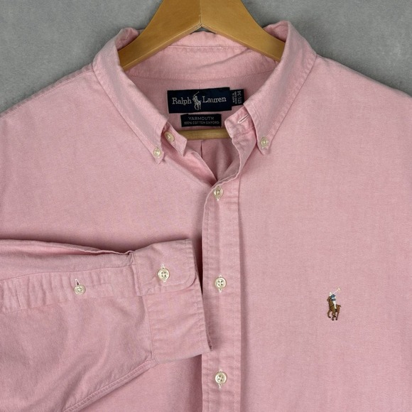 Polo Ralph Lauren Other - Polo Ralph Lauren Oxford Shirt Mens XL Pink Flesh Pony Long Sleeve OCBD Yarmouth